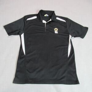 Buffalo Wild Wings Shirt Mens Size M Black Employee Uniform Short Sleeve Polo